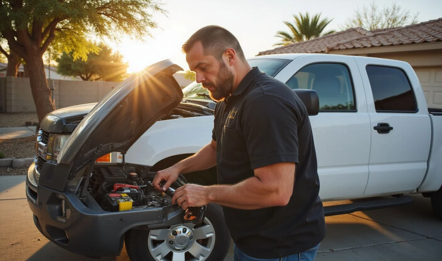 Mobile mechanic with service van for brake work in Las Vegas